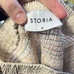 Storia  multi color tan smocked ruffled skirt and top set size medium Photo 9