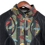 Vintage Handmade Quilt Jacket Reversible Quilted size large black boho Photo 2