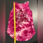 Lucky Brand Pink Tie Dip Dye Sleeveless Top Boho Floral Print Women's Sz… Photo 5