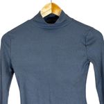 SO  Bodysuit Womens S Gray Ribbed Mock Neck Fitted Minimalist Clean Girl Basic Photo 1