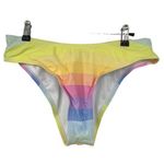 Hot Topic Bikini Bottom Womens Large Hipster Swim Brief Multi Pastel Rainbow Photo 2