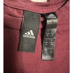Adidas  Cropped T-Shirt Short-Sleeved Women's Size Small Wine Athleisure Active Photo 3