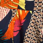 Colorful Patterned Long Sleeve Dress Blue Size XL Photo 5