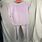 Berkley Jensen Purple Lounge Pajama Set Size L Soft Fleece Stripe‎ Bottoms Size L Photo 9