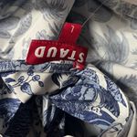 STAUD  Mini Marlowe‎ Dress in Blue Toile Size Large Photo 4