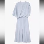 ZARA  COLLECTION SILK BLEND LAYERED DRESS LIMITED EDITION BABY BLUE SIZE M NEW Photo 6