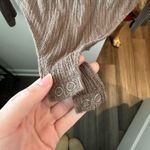 American Eagle Mockneck Long Sleeve Ribbed bodysuit Brown Photo 1