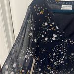 Urban Outfitters Navy Floral Blouse Photo 1