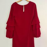 Nordstrom Charles Henry Red Tiered Bell Sleeve Cocktail Party dress Photo 2