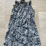 Bellambra Shift Dress Women's XS Green Blue Tie Dye Linen Sleeveless‎ Tank Midi Photo 0