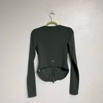 Alo Yoga Dark Cactus Green Ribbed Stardust Jacket Sz M Photo 7
