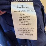 Lulus  At The Afterparty Navy Blue Burnout Velvet Floral Mini Dress Size Small Photo 5