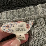 Pink republic Gray knit sweater cover up in the back Photo 1