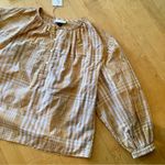 Universal Threads Universal Thread Yellow Plaid, 100% Cotton, Puffy Sleeve Shirt, Size M Photo 1