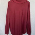 Banana Republic Chunky Cable Knit Cowl Neck Long Sleeve Sweater Deep Rose Large TB331 Photo 3