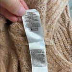 Lucky Brand  Cozy Tan Cable Knit Sweater Size Medium Oversized Photo 4
