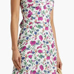 Vix Paula Hermanny Clover Yana Floral Mini Dress in White XS Linen Rayon Photo 0