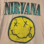 Nirvana Vintage VTG  Pink Smile Boyfriend Oversized Shirt Size S/M GUC #6758 Photo 4