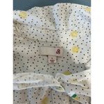 SO  lemon shirt size L white with lemon print sleeveless button down Photo 4