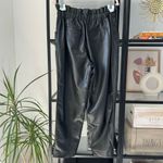 Madewell Black Faux Vegan Leather Pull-On High Rise Paperbag Pants Women’s 8 Photo 4