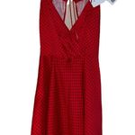ZARA NWT  SILKY POLKA DOT LACE UP MINI DRESS BLOGGERS FAV RED SMALL Photo 10