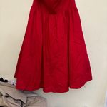 Reformation Buttercup Dress Size 10 Red Fit and Flare Strapless Midi Formal Photo 15