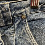 Bill Blass Vintage 90’s  acid wash denim cargo jean shorts cute tie belt pleated Photo 4