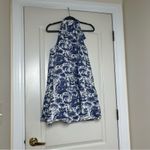 STAUD  Mini Marlowe‎ Dress in Blue Toile Size Large Photo 2