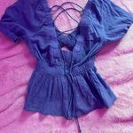 American Eagle Blue Blouse Photo 0