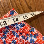 J.Crew red floral smocked waist lace tiered skirt size large Red Photo 4