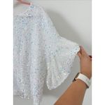 Fantastic Fawn  Pop The Bubbly Sequin Top Blue White Small Photo 5
