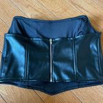 Adika Cropped Leather Corset Photo 1