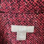 J.Jill Women Tweed Long Sleeve Snap Jacket Shacket Burgundy Size XL Photo 4
