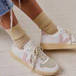 VEJA  V-10 CWL Vegan Leather Sneaker in White/Petale Pink Size EU 37/US 6 Photo 0