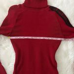 Bebe Vintage Red Logo Turtleneck Sweater Made in Italy Y2K Stretch Knit Small Photo 4