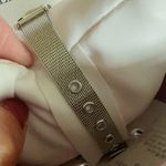 Ellen Tracy  Watch Silver Tone Faceted Bezel Crystal Accent Adjustable Mesh Watch Photo 3