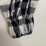ZARA  Black and White Plaid Blouse with Bow Photo 4