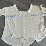 Urban Outfitters Extra Small Slouchy Cropped long Sleeve Knit Shirt White Gold Photo 4