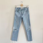 Lucky Brand  The High Rise Tomboy Distressed Side Stripe Light Wash Jeans Sz 2/26 Photo 1