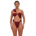 Andrea Iyamah  Mulan Bikini Set Wine Color – Size XS NWT Photo 1