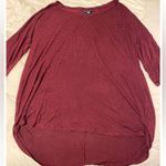 American Eagle Red and Black striped Long Shirt Photo 1