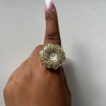 kim rogers Gold‎ Tone Rhinestone  Ring Watch Photo 3