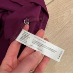 Eileen Fisher  Viscose Jersey Dress Short Sleeve Purple Trapeze Swing Size S Photo 3