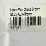 Princess Polly New NWT Loren Mini Dress Brown Size 2 Photo 13