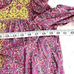 J.Crew NEW Pink Orange Multi Embroidered Cotton Voile Top in Block Print XS Photo 7