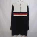 Free People  Striped Color Block Long Bell Sleeve Linen Sweater Mini Dress Size M Photo 9