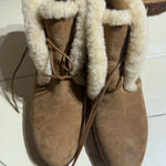 UGG  Women's Jeovana Wedge Lace-Up Booties Photo 0