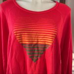 Sundry Anthropologie’s  Sweatshirt Pink Red Heart Crew Neck Sweater Size L NEW Photo 1