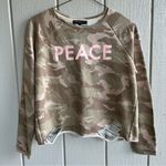 Generation Love  Karly Camouflage Peace Cotton Pullover Sweatshirt Green Camo S Photo 0