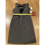Eliza J  Sleeveless cocktail mini Dress Sequin Heathered Gray black 6 NWT Photo 4